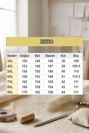 38110  Büyük Beden Düşük Kol Penye Tunik - İndigo