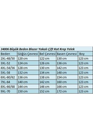 34006 Büyük Beden Blazer Yakalı Çift Kat Krep Yelek-Pembe