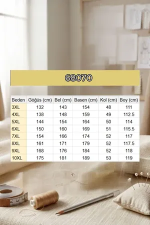 68070 Büyük Beden Hakim Yaka Boydan Düğmeli Müslin Tunik - Bebe Mavi