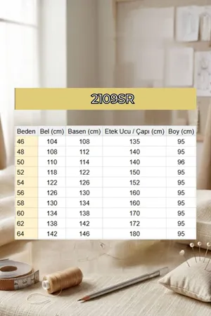 2109Sr Cepte Yıldız Düğme Detaylı Keten Etek - Açık Füme