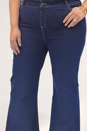 5061 Dikiş Detaylı Kot Pantolon - Lacivert