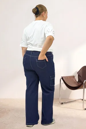 5065 Cepsiz Borupaça Kot Pantolon - Lacivert