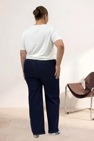 5065 Cepsiz Borupaça Kot Pantolon - Koyu Lacivert