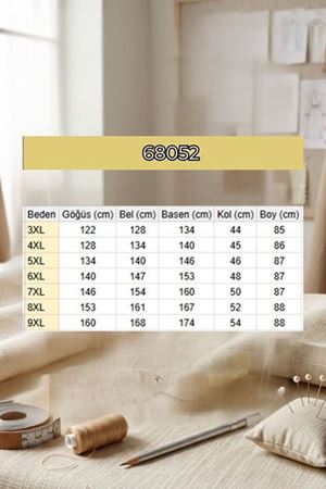 68052 Büyük Beden Kendi Kumaşından Ribanalı Modal Tunik - Lacivert