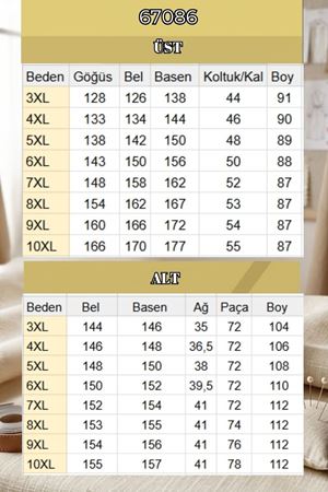 67086 Büyük Beden Yanları Şerit Detaylı Modal Pantolonlu Takım - Siyah
