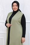 S-34009 Büyük Beden Bürümcük Giy Çık Yelek Yelek-Nefti 