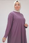 SHRNR370170 Büyük Beden Sandy-Şifon Pantolonlu Takım-Gül 