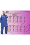 SHRNR470970 Büyük Beden Yakası Fermuarlı Kristal Pantolonlu Takım - İndigo 