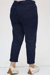 9125-5 Büyük Beden Boy Friend Kot Pantolon - Lacivert