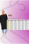 58042 Büyük Beden Yaka Ve Manşet Garnili Penye Tunik - Kiremit