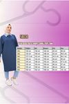 F-58036 Büyük Beden Yaka Ve Kol Kombinli Penye Tunik - Mor