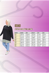 58035 Büyük Beden Kombinli Penye Tunik - Siyah-Nefti