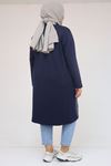 58161 Büyük Beden Basic Modal Tunik - İndigo