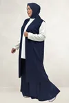 64003 Büyük Beden Giy-Çık Modal Yelek - Lacivert